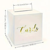 1Set White Wedding Card Boxes Voting Game Box Wedding Birthday Party Supplies Anniversaries Baby Showers Decoration Accessories