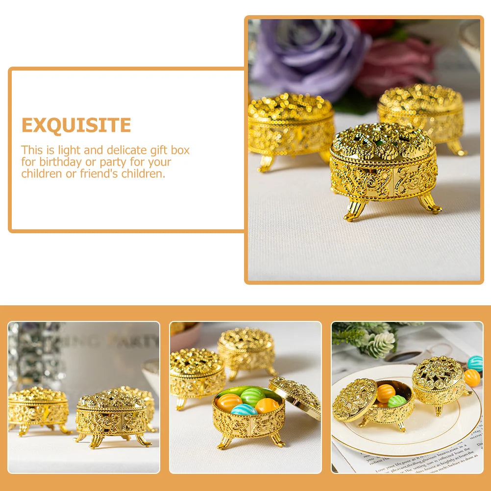 Homsfou Candy Boxes Wedding Favor Boxes Clear Jars Candy Storage Boxes Hollow Out Gift Boxes Wedding Birthday Party Decorating