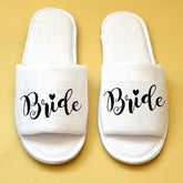 Groom Bride to be Slippers Bridesmaid gift Wedding engagement bachelorette hen party bridal shower Honeymoon travel decoration
