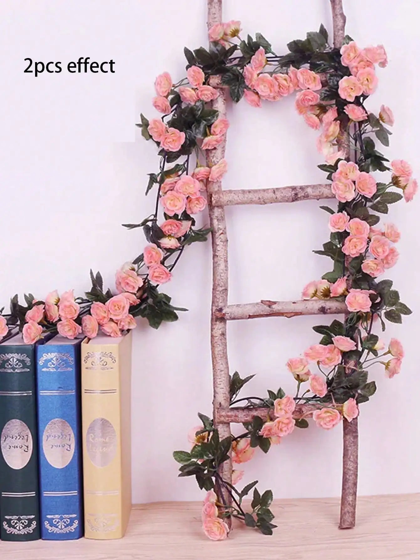 2pcs 69-Heads Artificial Rose Vine Flowers Garlands Floral Hanging Garden Craft Rose Ivy Plants For Wedding Arch Arrangement