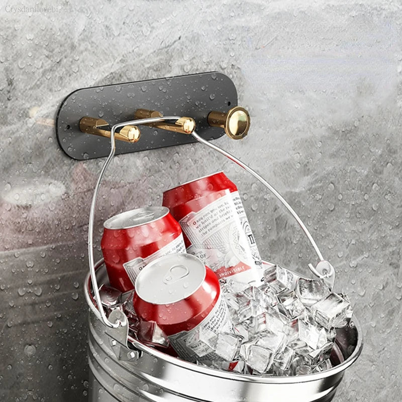 Bathroom Hairdryer Holder Black Gold Storage Rack Wall Mounted Dryer and Hair Curler Shelf For Dyson Supersonic Hair Dryer Rack