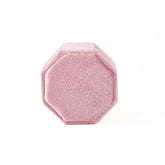 TAIMY Mini Velvet Octagon Custom Logo Jewelry Box Muti Color Three Slots Double Ring Box Wedding Marry Gifts Ring Case