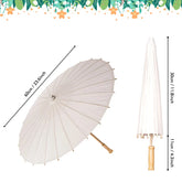 Paper Umbrella for Wedding Chinese Oil Paper Umbrella White DIY Parasol Bridal Baby Shower Party Photograph Prop Decor 60/84cm