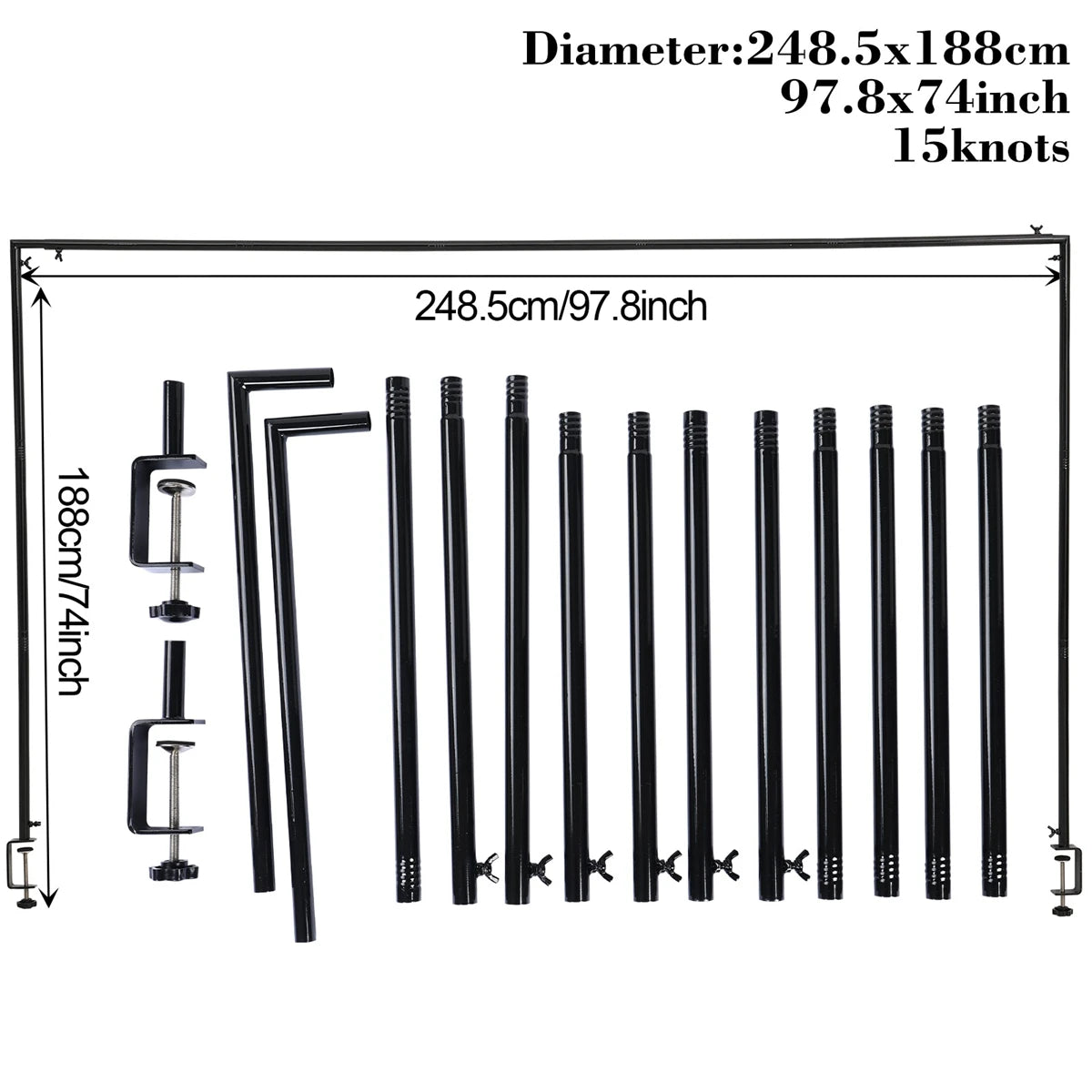 Adjustable Table Rod Holder Wedding Party Decor Matal Clamps Tabletop Arches Happy Wedding Table Supplies Birthday Party Decors