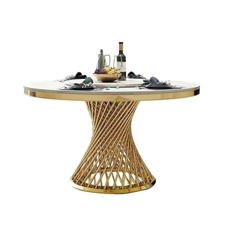 Modern Golden Wedding Dining Table Set for Living Room Hotel Event Party Kitchen Restaurant Wholesale