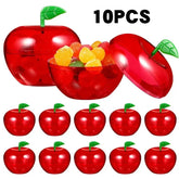 5/10pcs Apple Containers Snow White Decorations Plastic Cookie Jars Red Apple Container Candy Boxes Apples Gift Party Favor