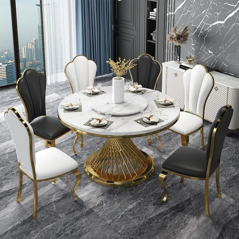 Modern Golden Wedding Dining Table Set for Living Room Hotel Event Party Kitchen Restaurant Wholesale