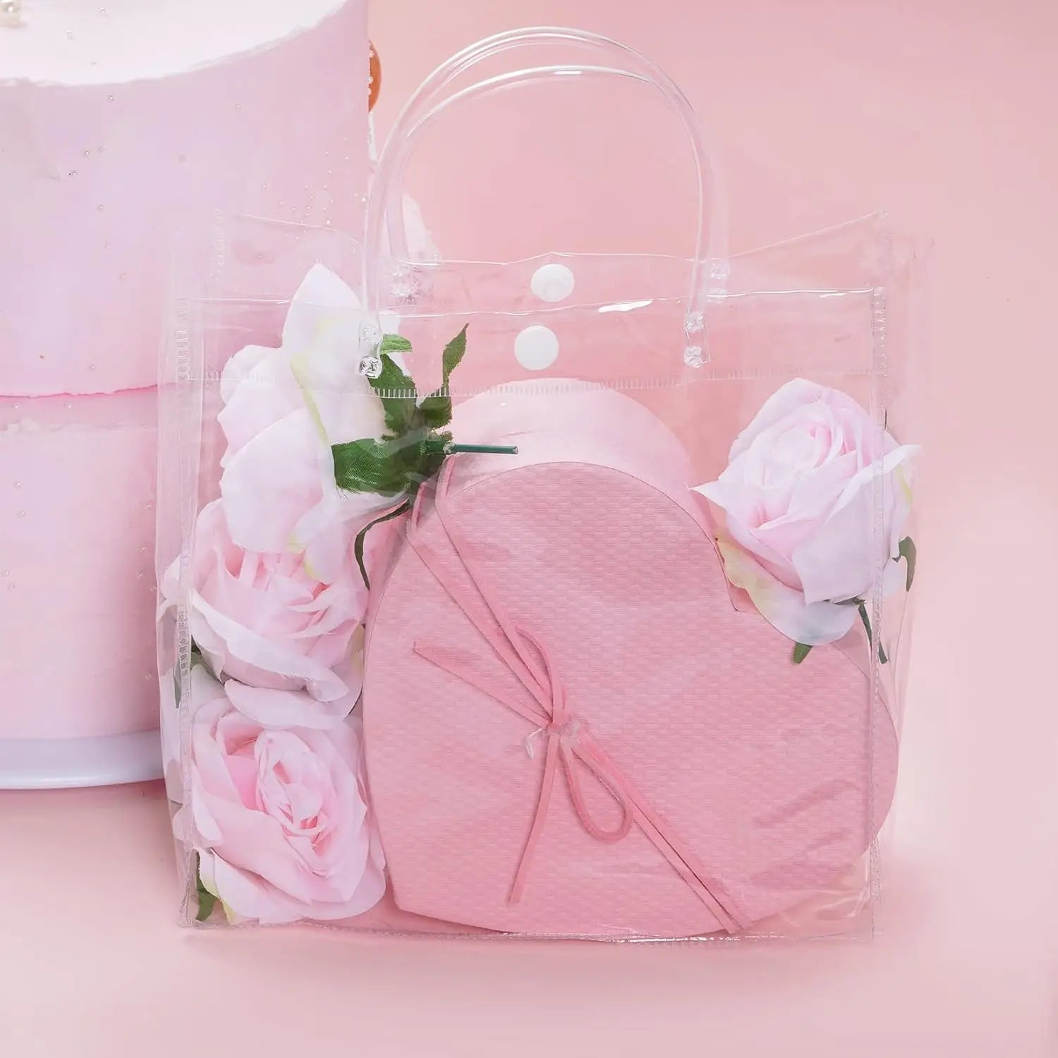 10/20pcs Gift Bag Christmas Halloween Holiday Gifts Birthday Valentine's Day Wedding Clear Pvc Bag Handbag Cosmetic Bag