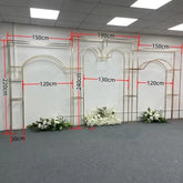 New Square Arch High Quality Flowers Rack Gold Set Party Stage Decor Electroplate Wedding Background