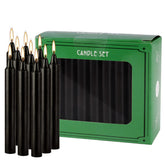 Black 40 Pcs 4Inch Rod Wax, Drip-Free, Smoke-Free, Fragrance-Free, Home Dinner Candles, Hand-Pulled, High-Quality, Suitable for Church, Family, Wedding, Party, Seasonal Celebrations, Emergency Situations and Home Decoration,