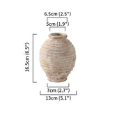 Retro Nostalgic Rough Clay Pottery Vase 21.5CM Room Decoration Vases Vintage Handmade Style Home Decor Items