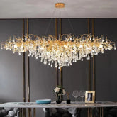Modern Luxury LED Crystal Chandeliers Crystal Hanging LED Pendant Lights for Bedroom Kitchen Dining Living Suspension Lamp