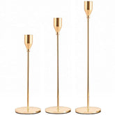 3Pc/Set European style Metal Candle Holders Fashion Simple Wedding Table Decoration Party Living Room Candlestick Christmas Tabl