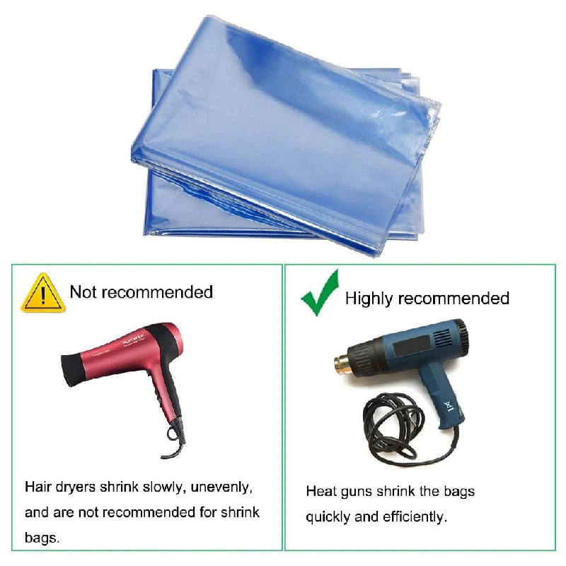 10pcs Extra Large Shrink Wrap Basket Gift Bags, Gift Baskets Clear Cellophane PVC Shrink Bags for Christmas Party