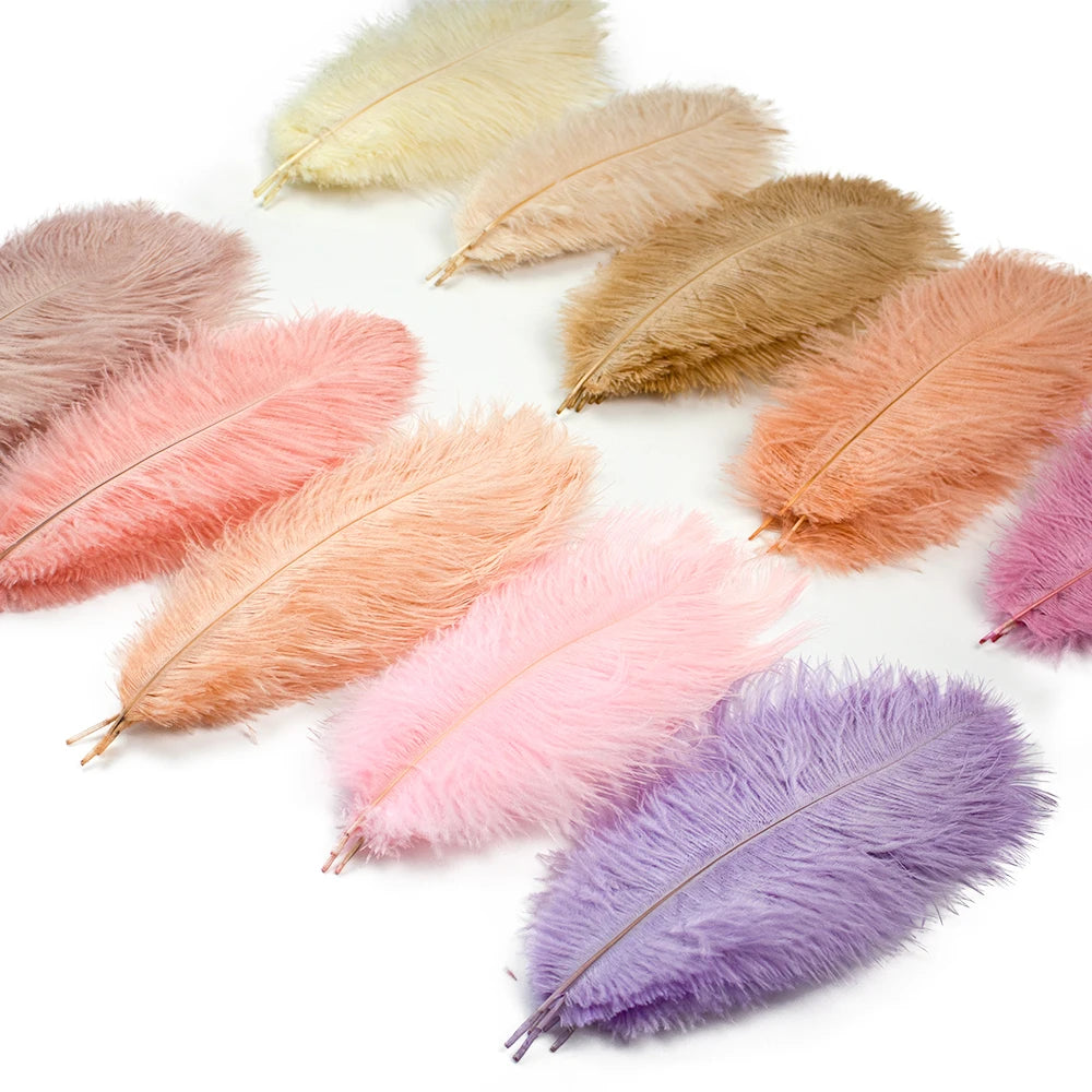 10PCS 15-60cm Big Ostrich Feathers White Ostrich Feather Plumes Carnaval Table Centerpieces Party Wedding Accessories Decoration