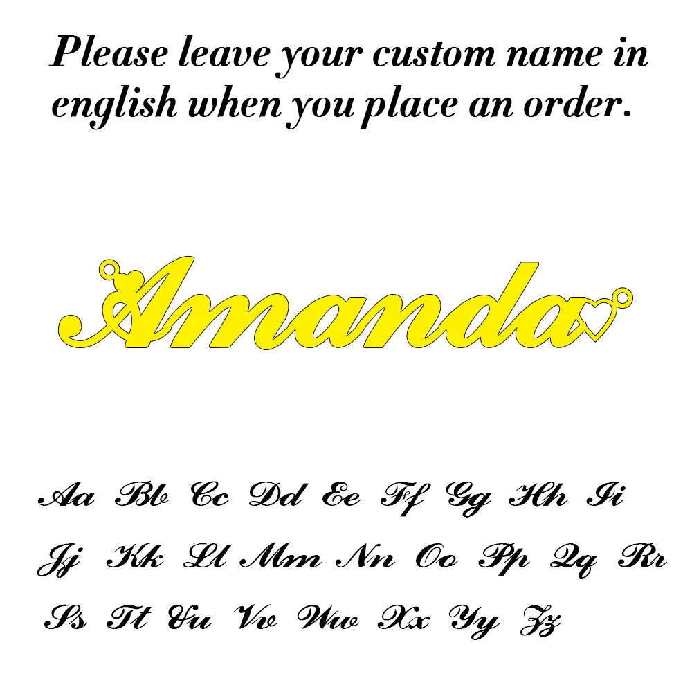 Personalised Gold Name Necklace with Box Chain Custom Name Necklace Handmade Jewelry Personalised Birthday Gift for Her Mom