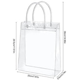 10/20Pcs Transparent Gift Bag with Handle Wedding Birthday Party Candy Gift Packaging Reusable Tote Bag Christmas Baby Shower