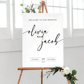 Wedding Welcome Sign Vinyl Sticker Custom Name Date Wall Decal Personalized Wedding Party Decor Wedding Mirror Frame Board Mural