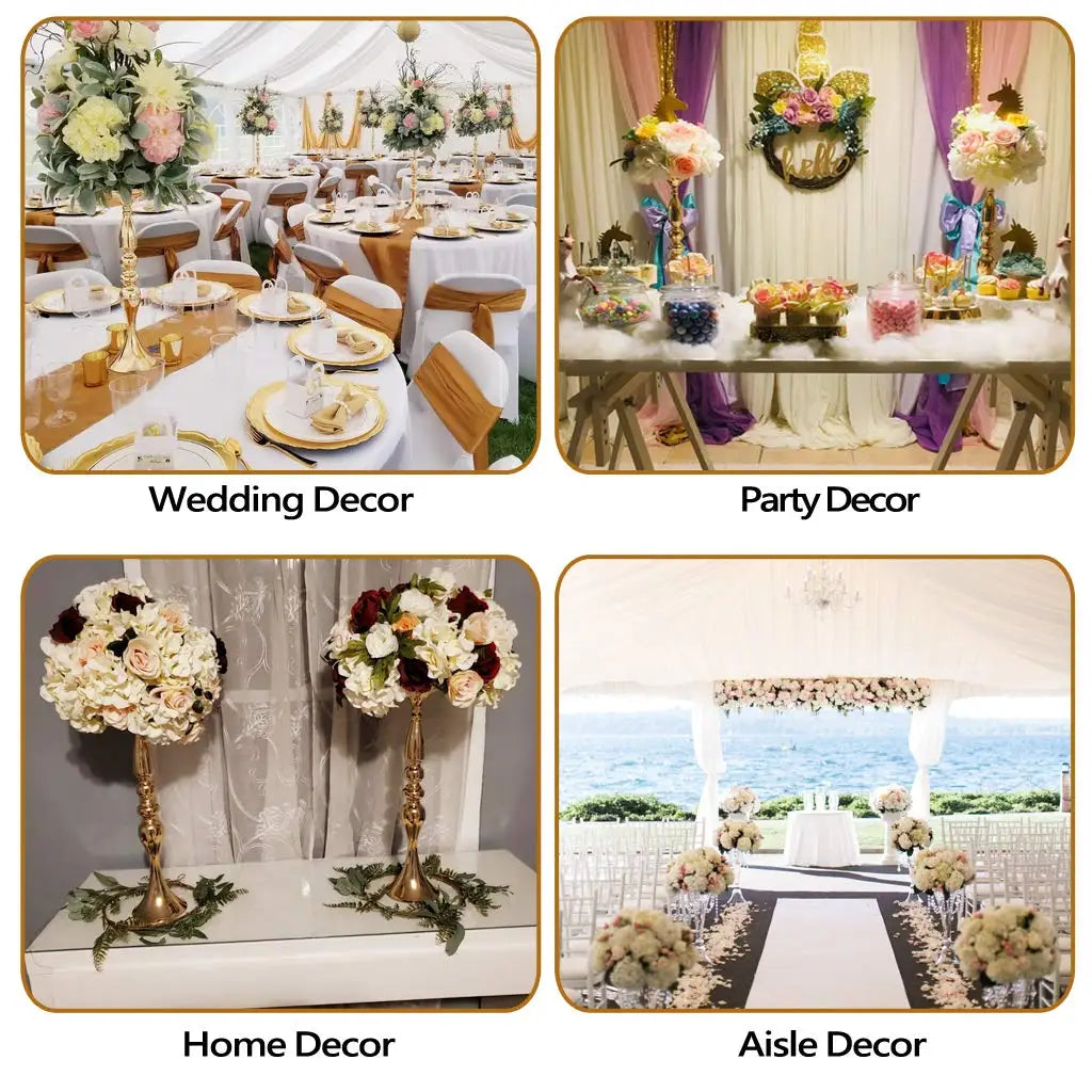 Candle Holders Christmas Decorations Wedding Centerpieces Lantern Stand Home Gold Flower Vase Table Centerpiece Event FlowerTrim