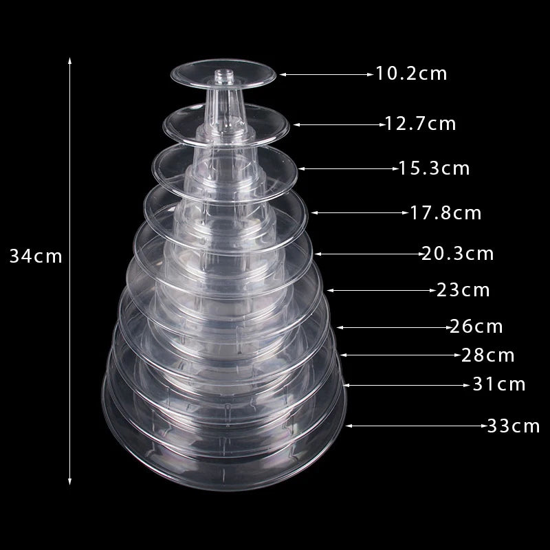 Macarons Display Stand Plastic Cake stand Dessert Tower Stand Tray Ray Wedding Decoration Table Baby Shower Birthday Party Favor