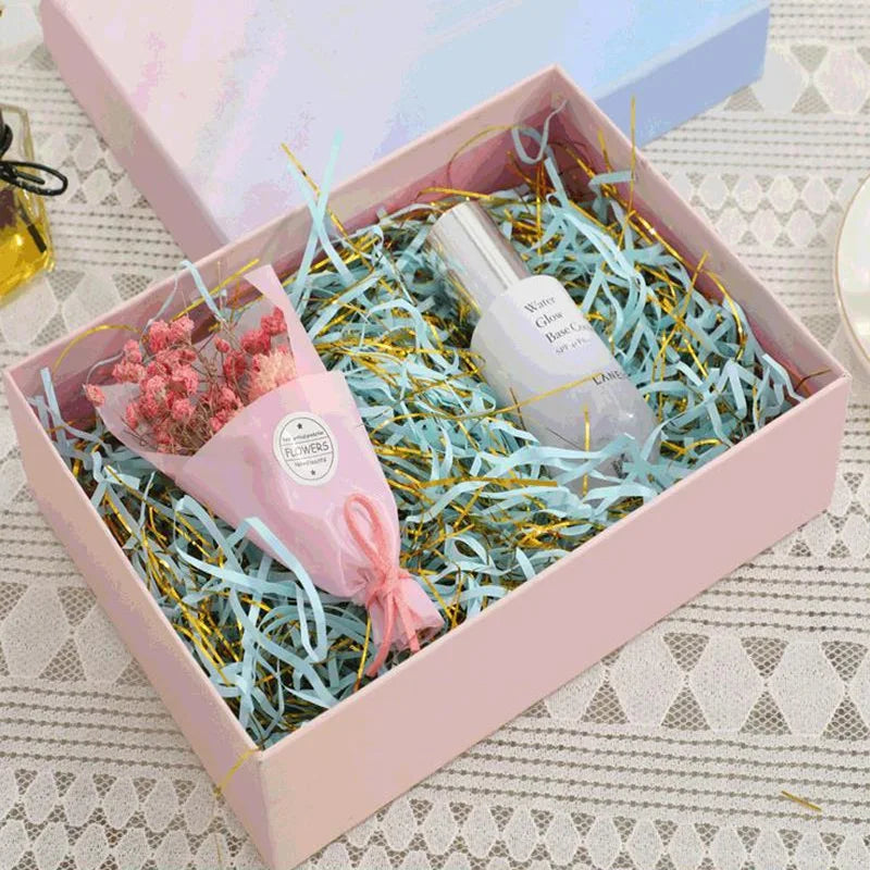 10/50/100g Colorful Shredded Crinkle Lafite Material Packaging Filler DIY Gift Box Filling Party Wedding Christmas Decor