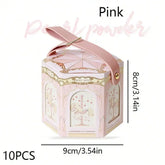 10pcs Carousel Candy Gift Boxes Packaging Wedding Birthday Party Favor Bags Baby Shower Christmas Present Case Supplies