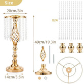 49/53cm Tall Crystal Candle Flower Holder Centerpiece Candle Holder Road Lead Flowers For Wedding Hotel Dining Table Party Decor