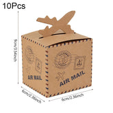 5/10pcs Vintage Suitcase Paper Candy Boxes Airplane Air Mail Gifts Packaging Boxes For Travel Theme Wedding Birthday Party Decor