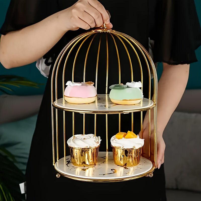 2 Exquisite Cake Display Stands of Different Heights, Exuding Unparalleled Sophistication And Elegance, Dessert Display Stands, Suitable for Snacks, Fruits And Candies Display