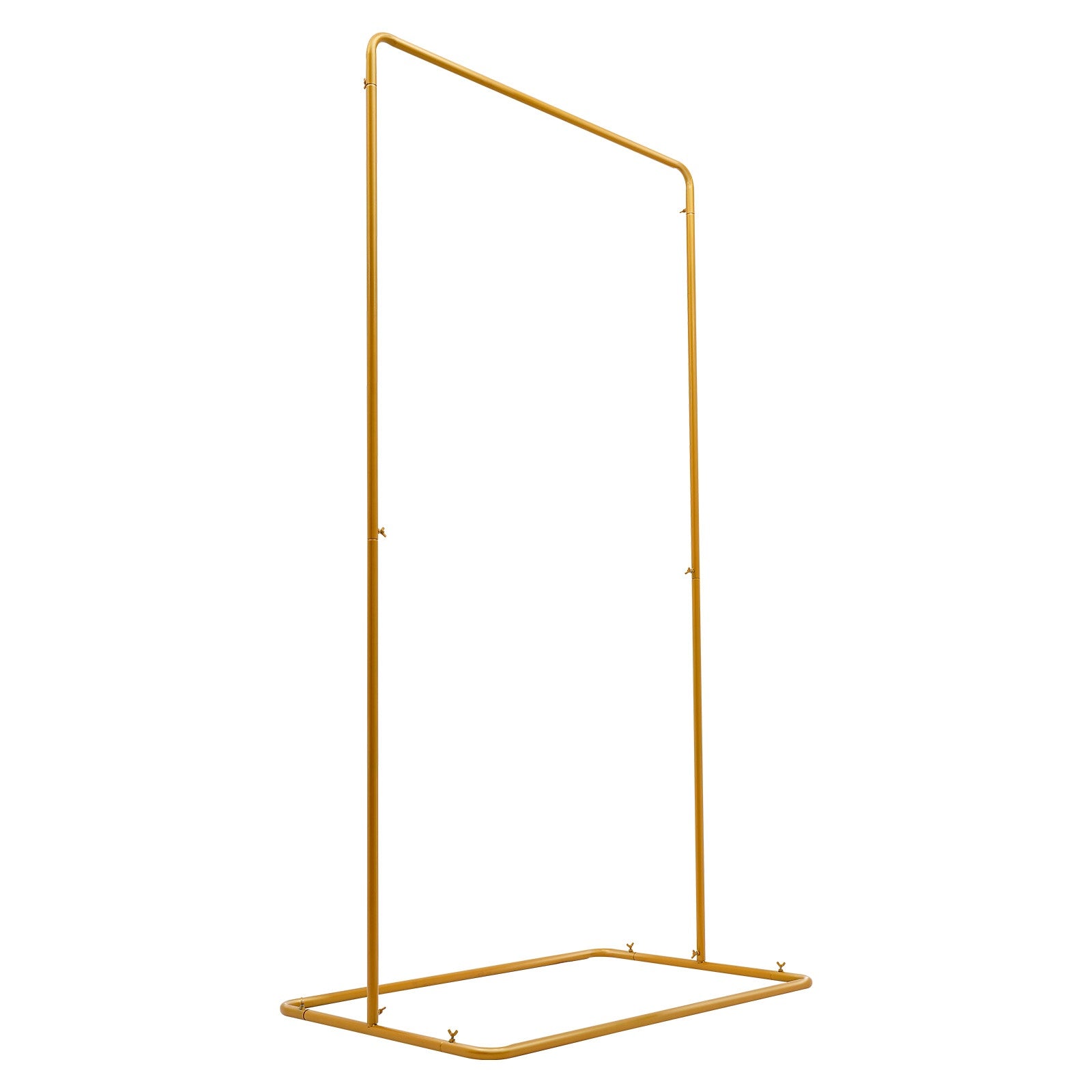 2 x 1.05m Wedding Flower Stand 22mm Round Tube Golden, Wear-Resistant and Rustproof, 7.98 KG Load Capacity, Easy to Move with Widened Rectangular Base 41.33×24.4in, Suitable for Garden Decorations, Wedding Arrangements, Outd
