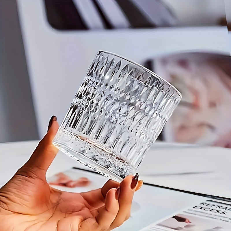 6pcs glass cup, whiskey cup, milk cup, tea cup, fruit cup, coffee cup, juice cup, lead-free, reusable, essential gift for Christmas and Valentine's Day -340ml/11.62oz