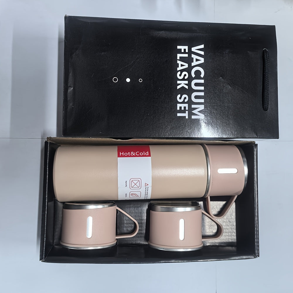 1pc One cup three lid set, cup lid can be used as a cup, new insulated cup car water cup business gift set