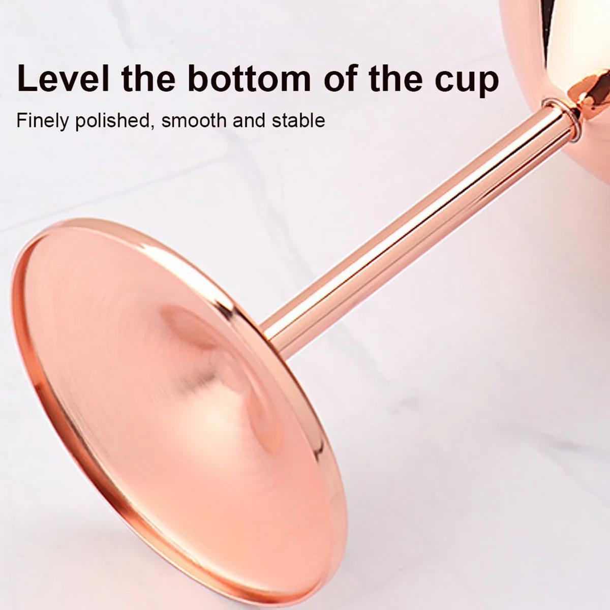 2pcs Stainless Steel Wine Glasses 18oz Large Capacity Unbreakable Wine Glasses Family Dinner Party Wedding Anniversary