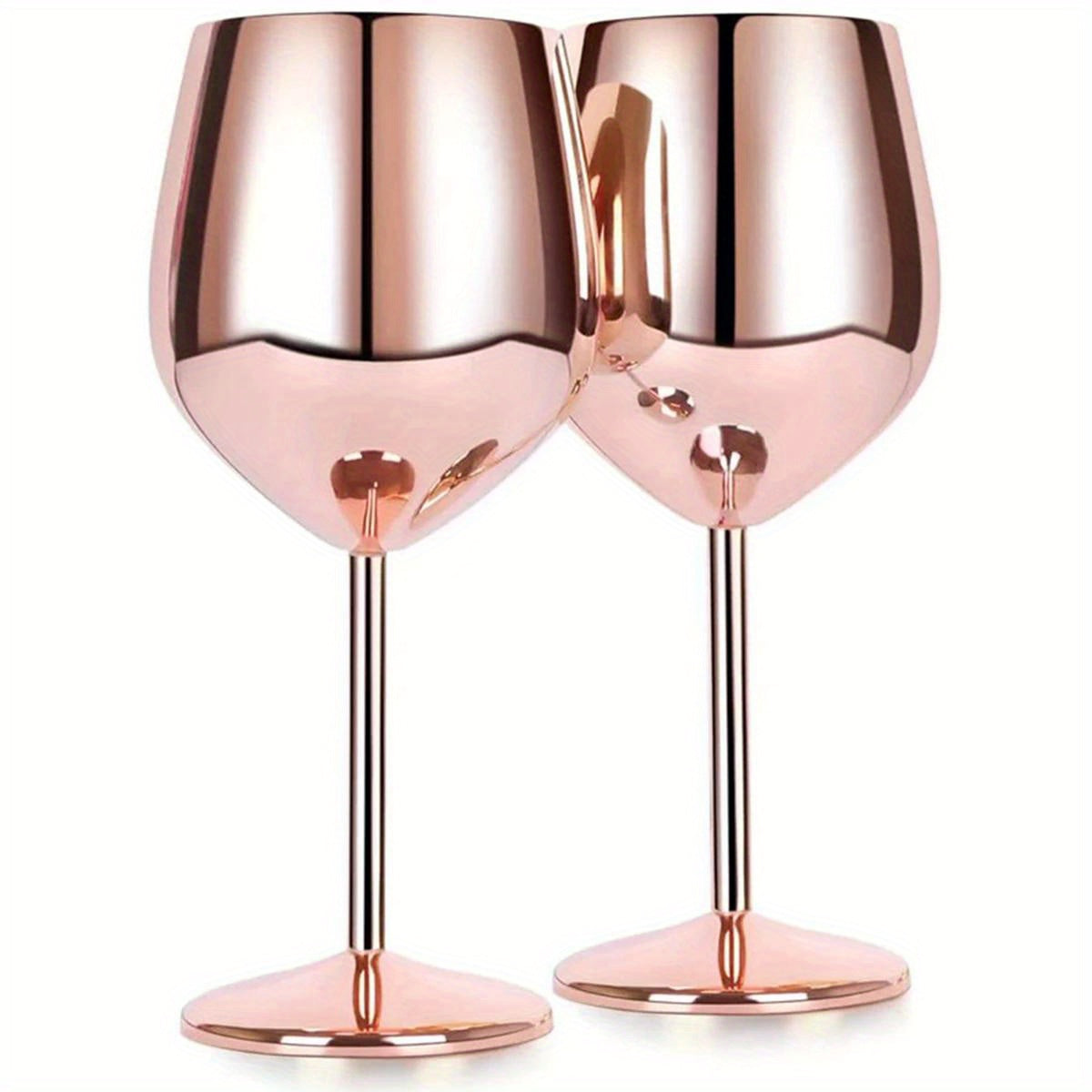 2pcs Stainless Steel Wine Glasses 18oz Large Capacity Unbreakable Wine Glasses Family Dinner Party Wedding Anniversary