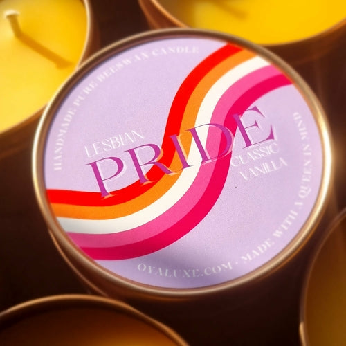 Lesbian Pride Celebration Tin Travel Candle