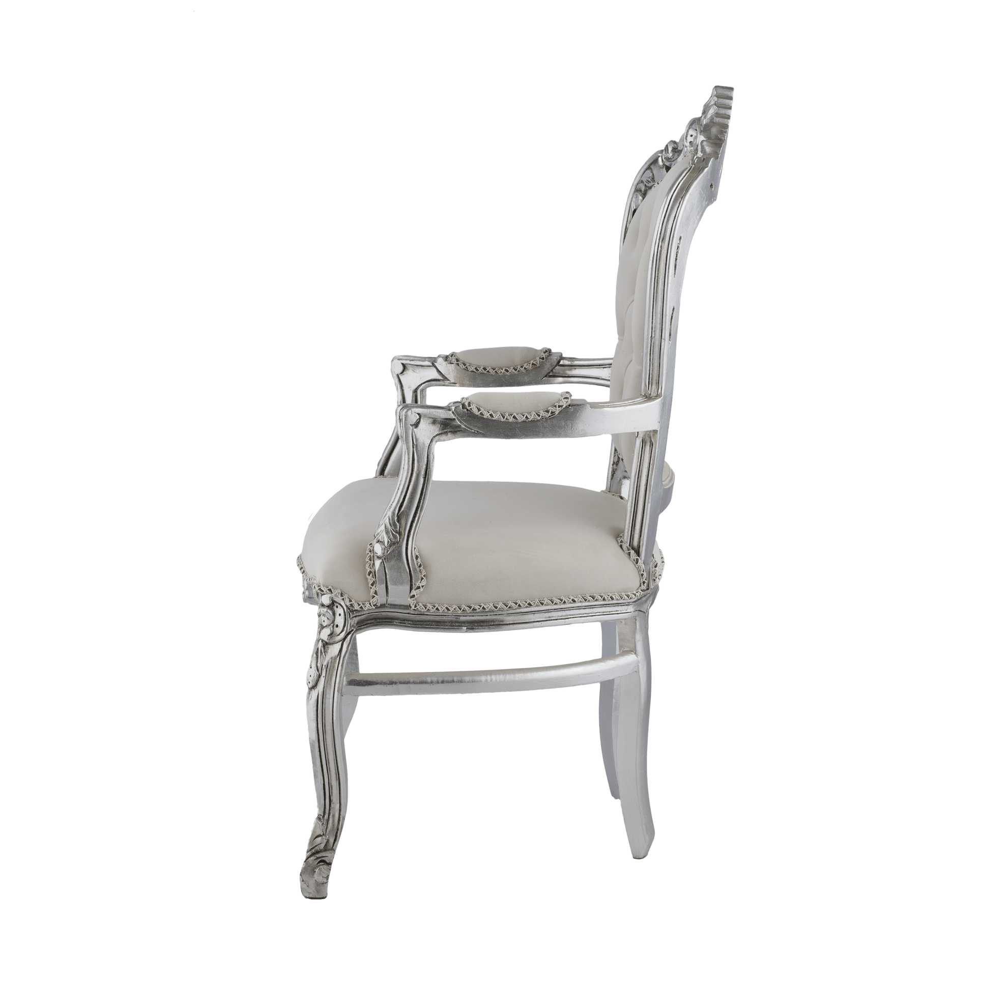 Table Chair Baroque-Style Armchair - Rococo in Solid Wood Decorated