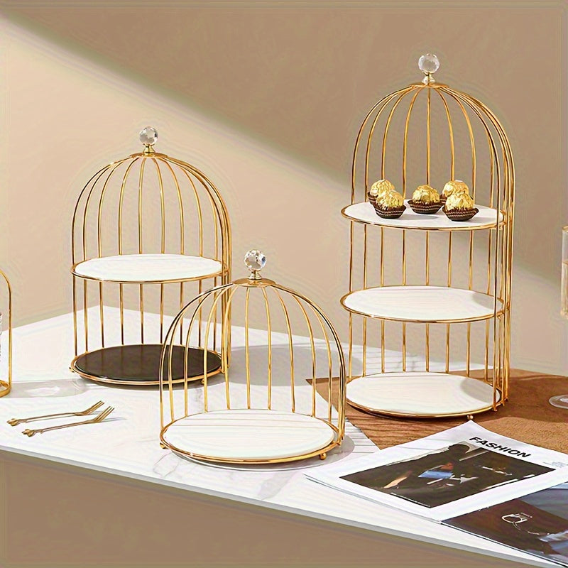 2 Exquisite Cake Display Stands of Different Heights, Exuding Unparalleled Sophistication And Elegance, Dessert Display Stands, Suitable for Snacks, Fruits And Candies Display