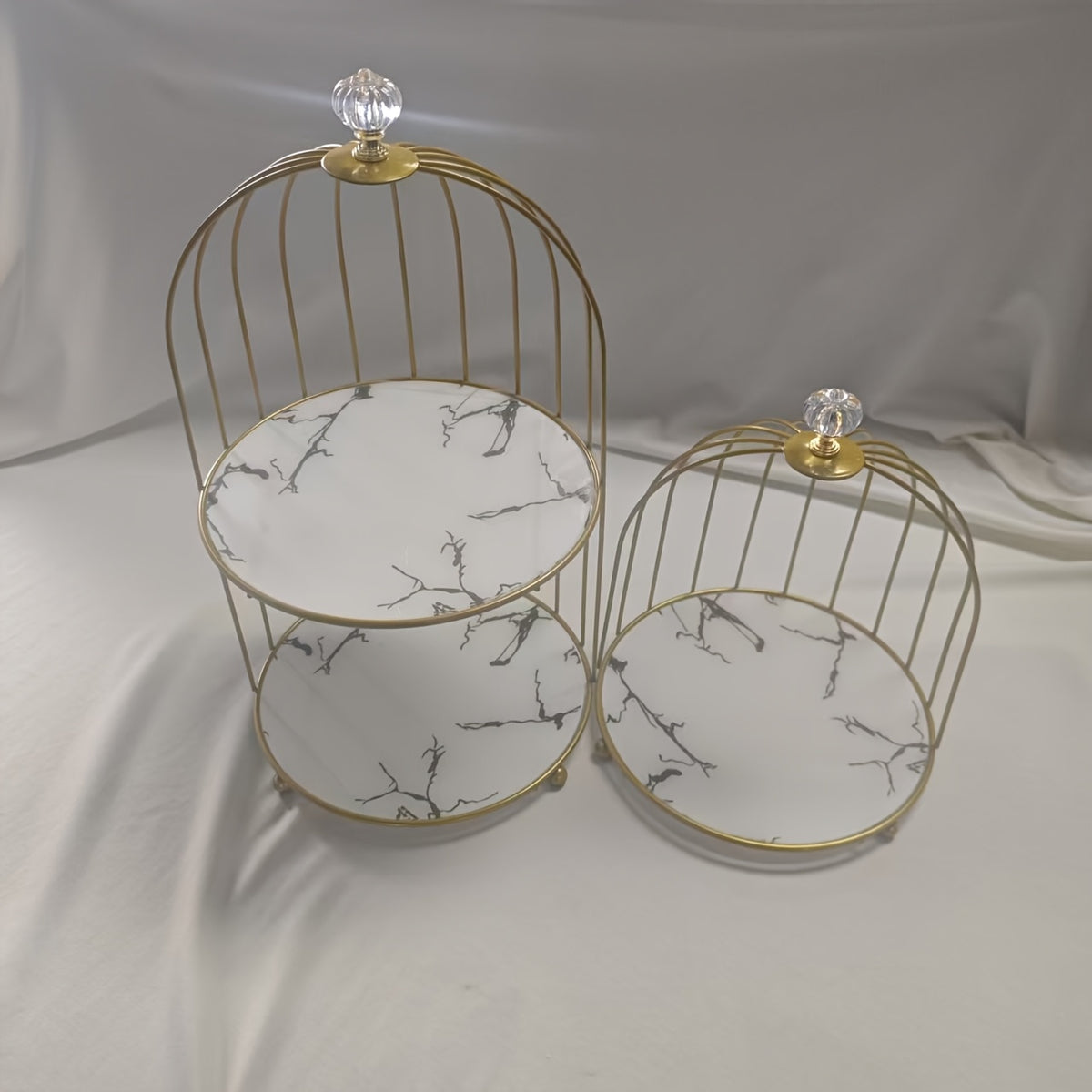 2 Exquisite Cake Display Stands of Different Heights, Exuding Unparalleled Sophistication And Elegance, Dessert Display Stands, Suitable for Snacks, Fruits And Candies Display