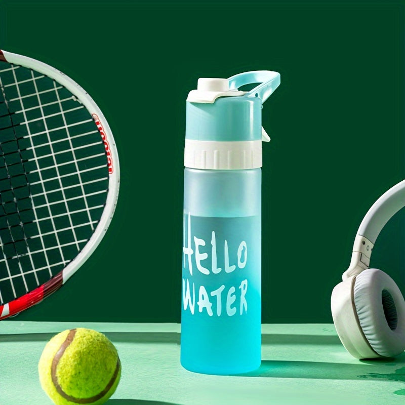 1pc Large-Capacity Gradient Spray Water Bottle - Portable, Cooling Mist Cup for Sports & Summer Hydration