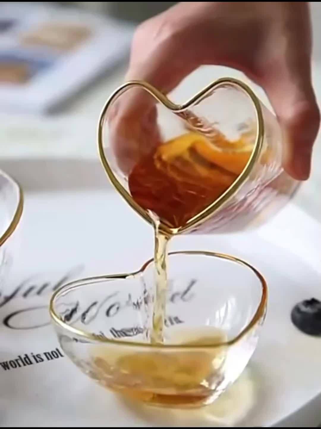 2pcs Heart-Shaped Glass Cup Set - Lead-Free, Insulated Drinking Glasses for Whiskey, Wine, Coffee & More - Perfect for Christmas & Holiday Celebrations