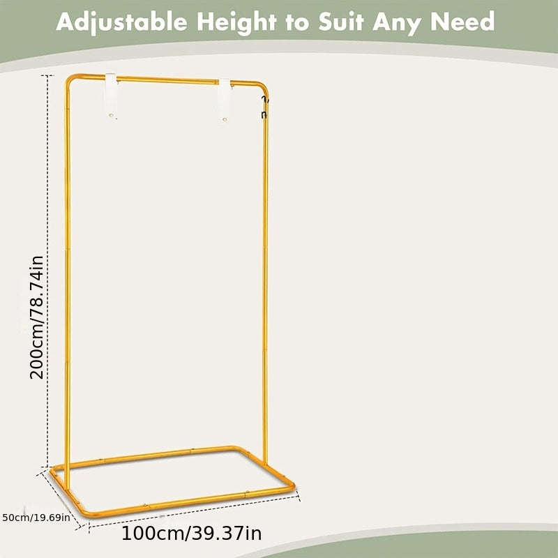 Elegant Golden Wedding Reception Arch Support Stand with Floral Design - Adjustable Square Frame for "The Wedding of Mr. & Mrs., " Perfect for Weddings, Engagements, Birthdays, and Events, Wedding Decorations