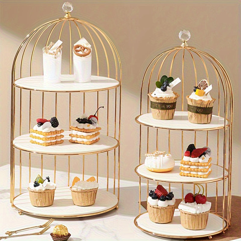 2 Exquisite Cake Display Stands of Different Heights, Exuding Unparalleled Sophistication And Elegance, Dessert Display Stands, Suitable for Snacks, Fruits And Candies Display