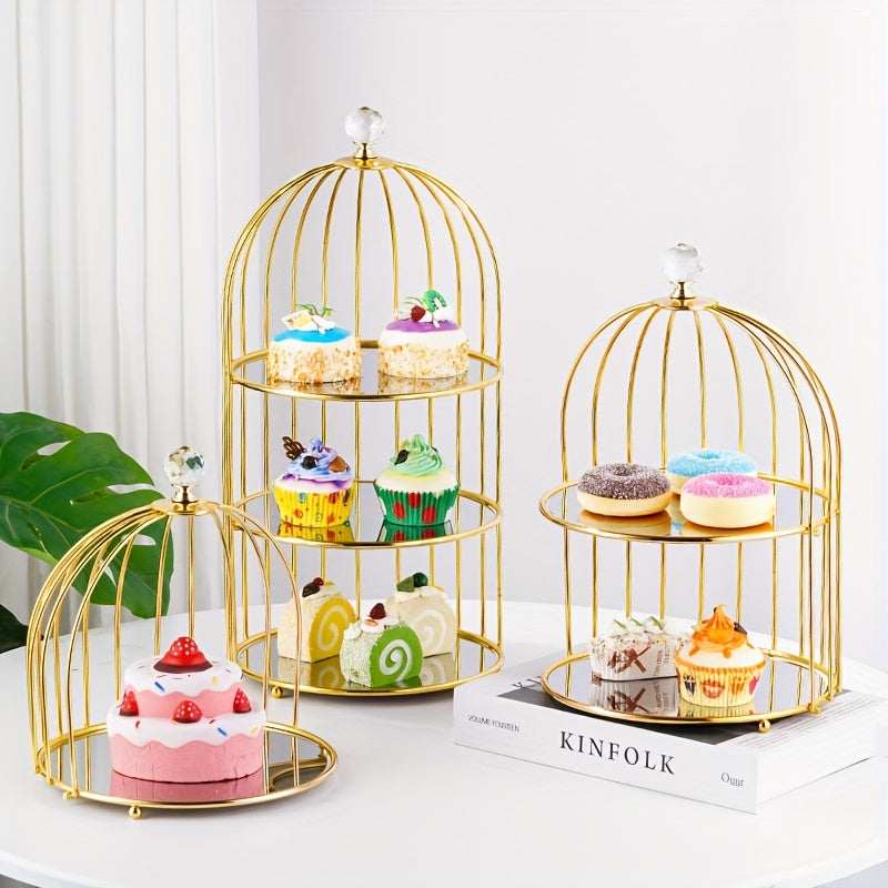 2 Exquisite Cake Display Stands of Different Heights, Exuding Unparalleled Sophistication And Elegance, Dessert Display Stands, Suitable for Snacks, Fruits And Candies Display