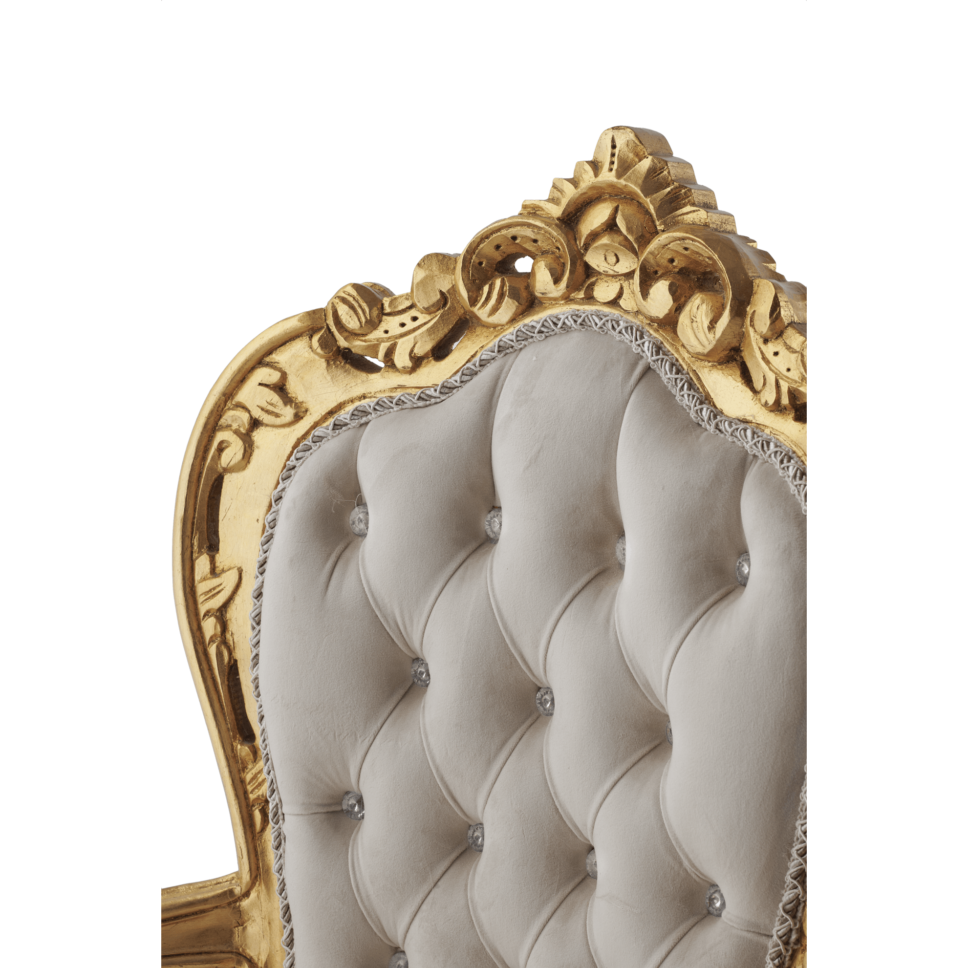 Table Chair Baroque-Style Armchair - Rococo in Solid Wood Decorated