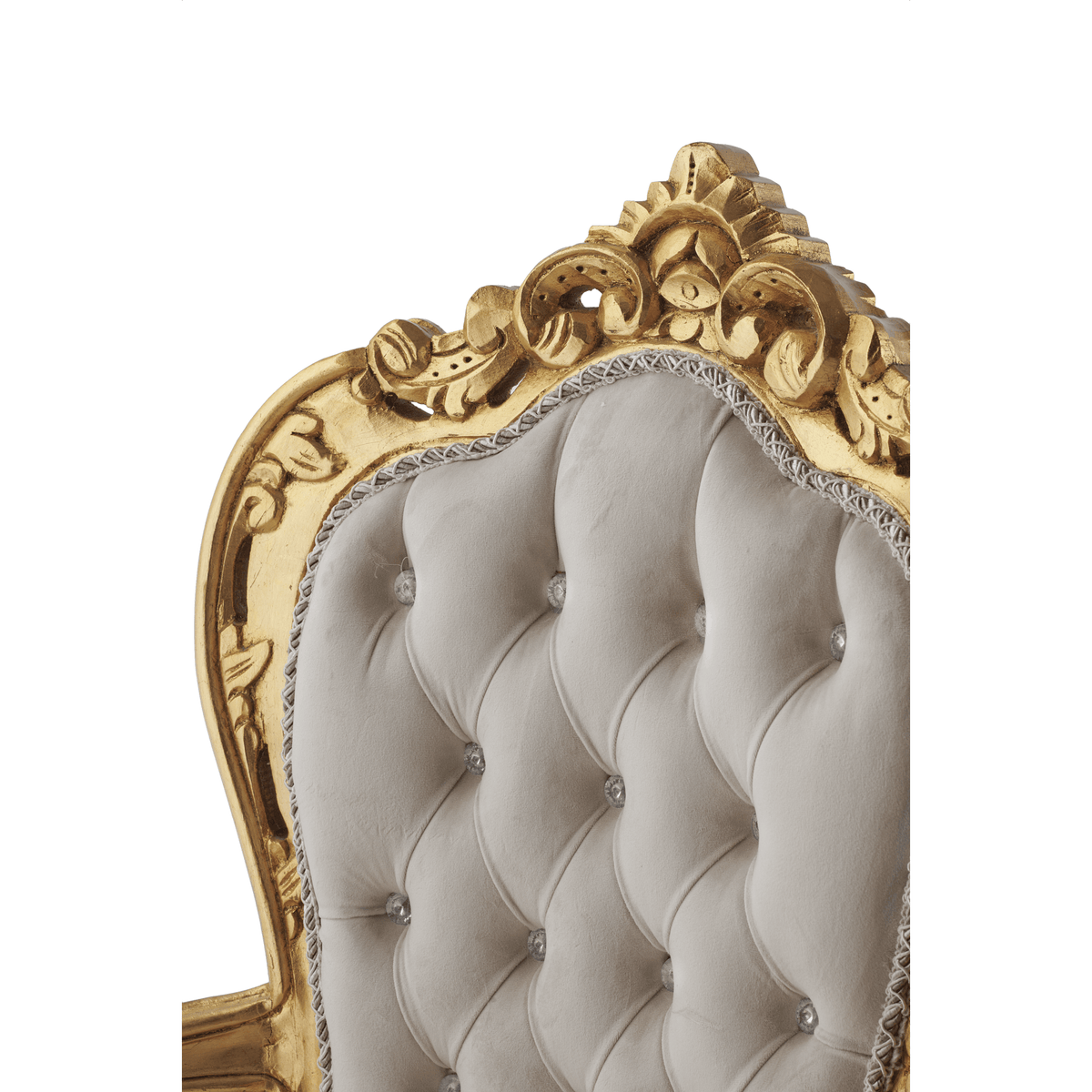 Table Chair Baroque-Style Armchair - Rococo in Solid Wood Decorated