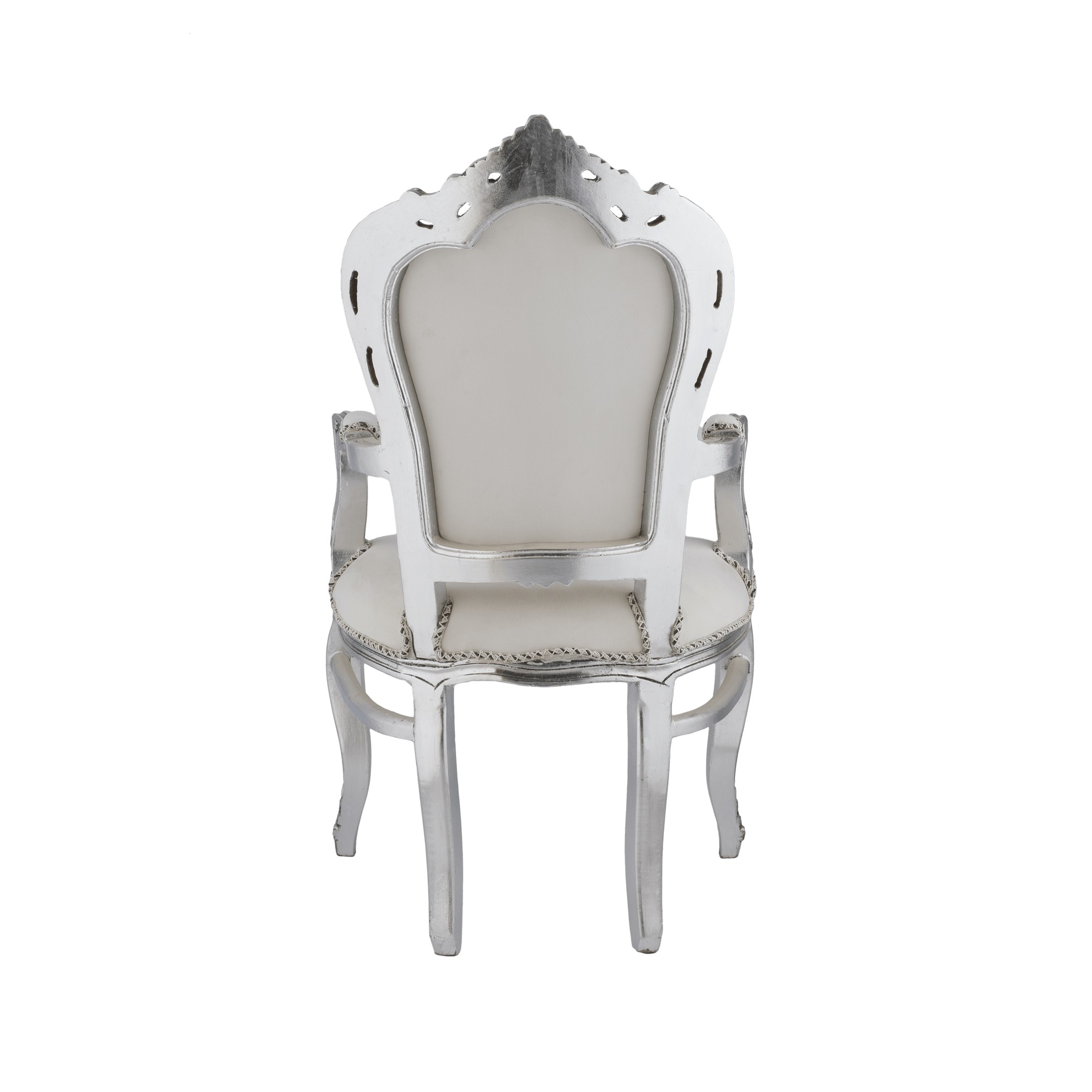 Table Chair Baroque-Style Armchair - Rococo in Solid Wood Decorated