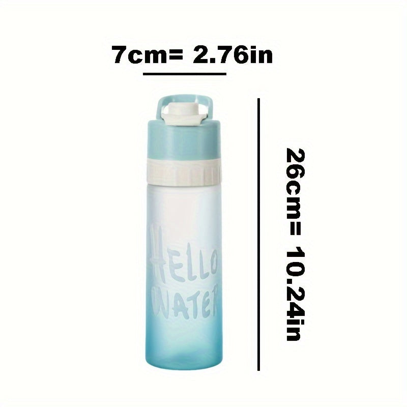 1pc Large-Capacity Gradient Spray Water Bottle - Portable, Cooling Mist Cup for Sports & Summer Hydration