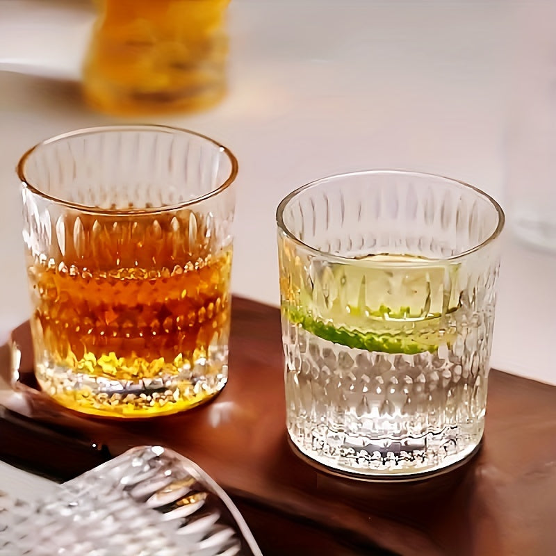 6pcs Set Versatile Glass Cups - Lead-Free, Reusable for Whiskey, Coffee, Tea & More - Perfect Gift for Christmas & Valentine's Day, 11.62oz, Fruit Cup, Juice Cup, Milk Cup