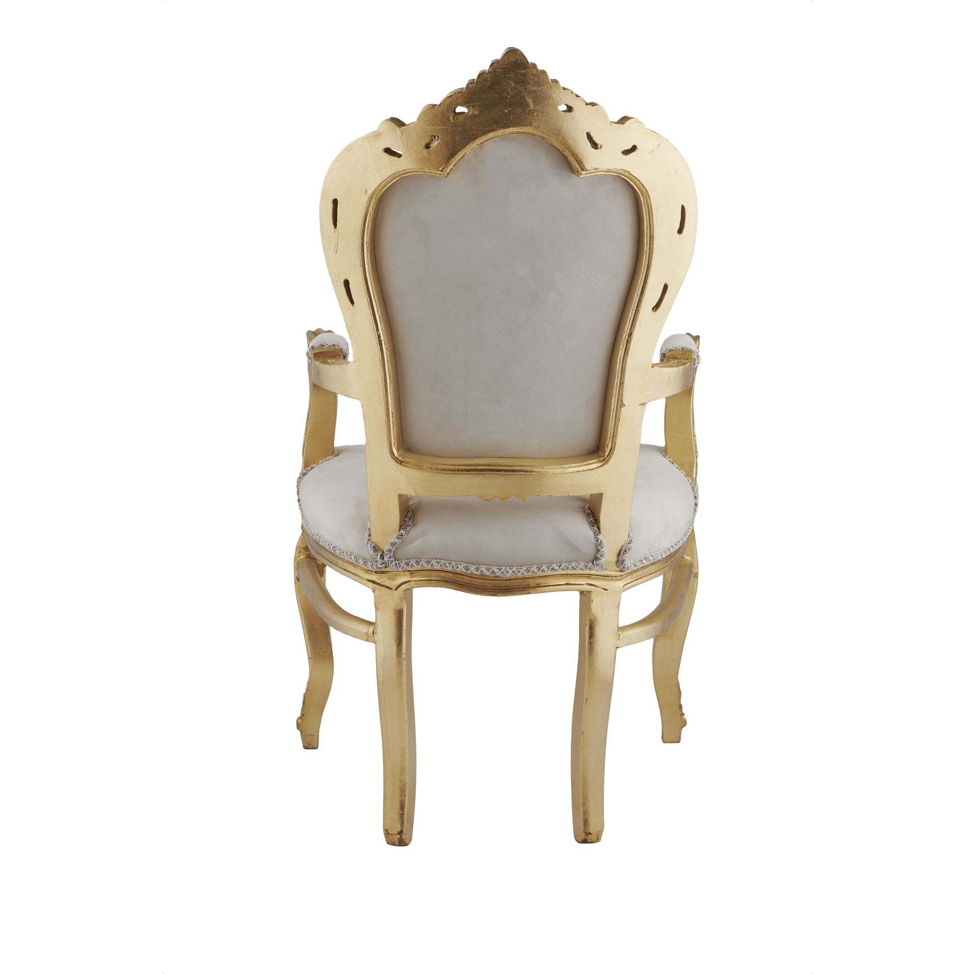 Table Chair Baroque-Style Armchair - Rococo in Solid Wood Decorated