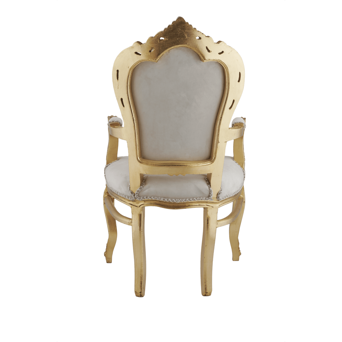 Table Chair Baroque-Style Armchair - Rococo in Solid Wood Decorated